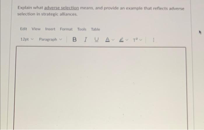 Explain what adverse selection means, and provide an example that reflects adverse