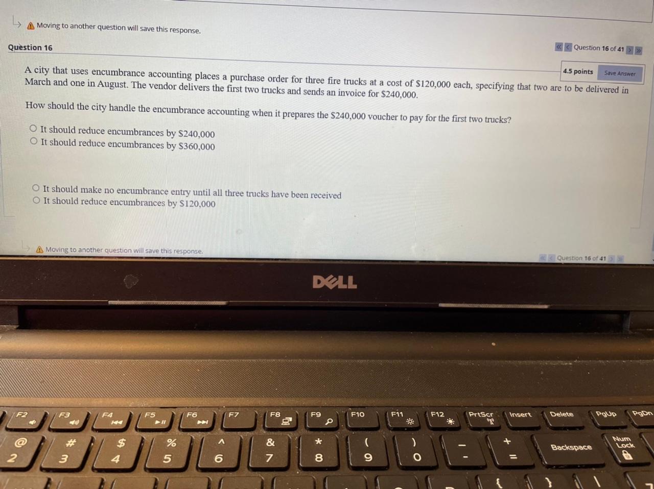 Moving to another question will save this response. Question 16 Question 16