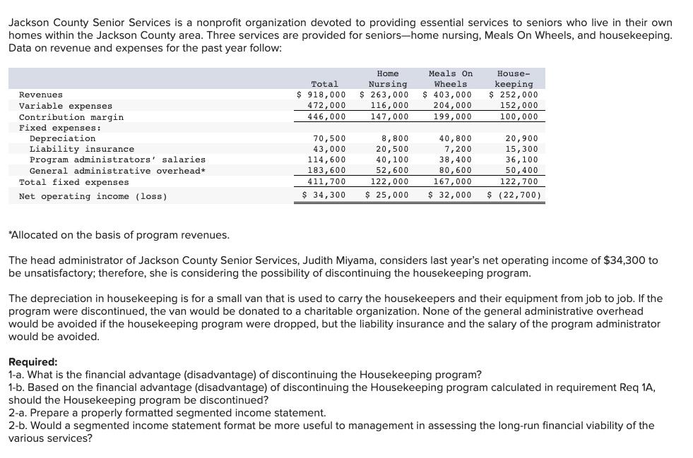 Jackson County Senior Services is a nonprofit organization devoted to providing essential