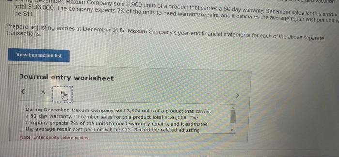 of Maxum Company 1. Employees earn vacation pay at a rate of