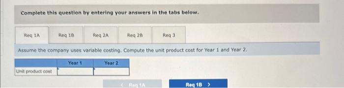 Statements [LO6-1, LO6-2, LO6-3] Walsh Company manufactures and sells one product. The