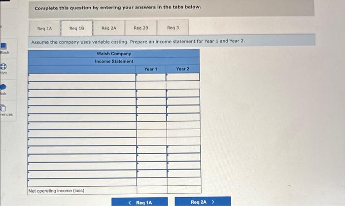 following information pertains to each of the company's first two years of