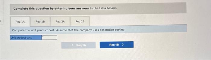Statements [LO6-1, LO6-2] Lynch Company manufactures and sells a single product. The