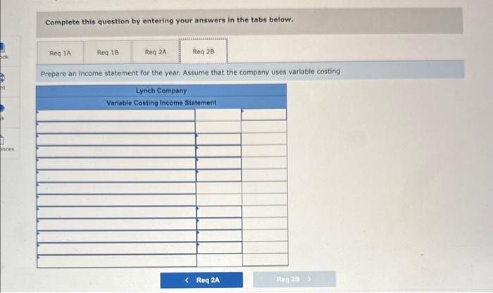 selling and administrative Fixed costs per year: Fixed manufacturing overhead Fixed selling