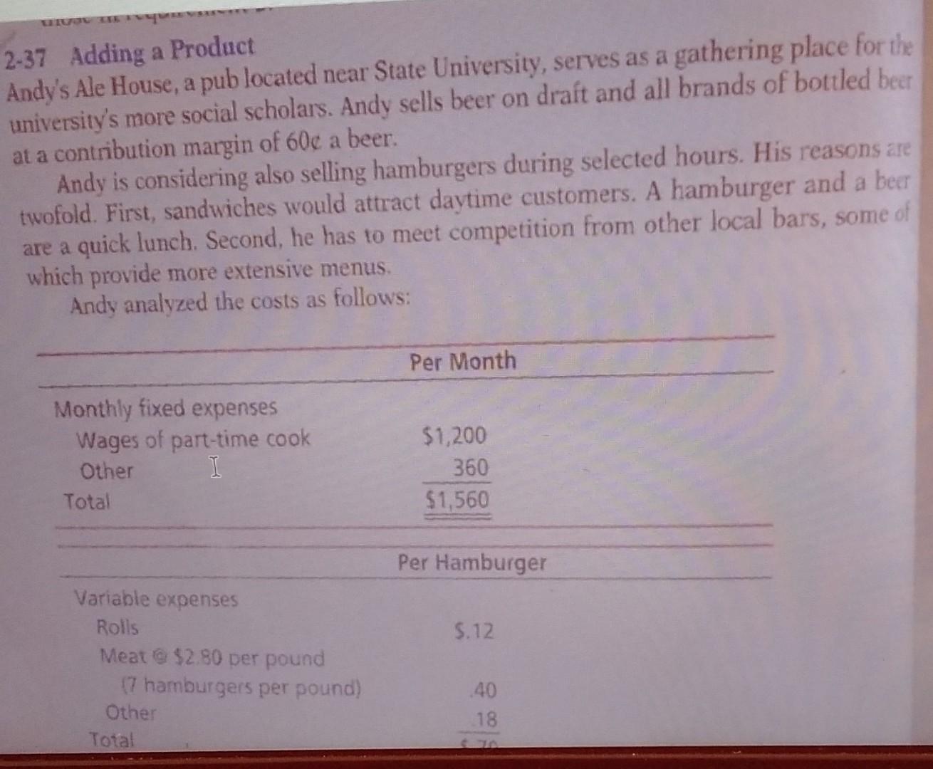 2-37 Adding a Product Andy's Ale House, a pub located near State
