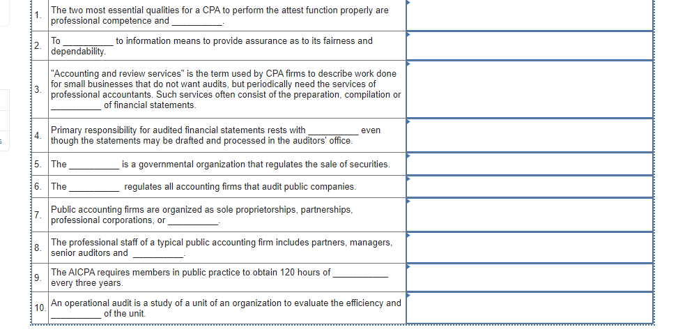 The two most essential qualities for a CPA to perform the attest