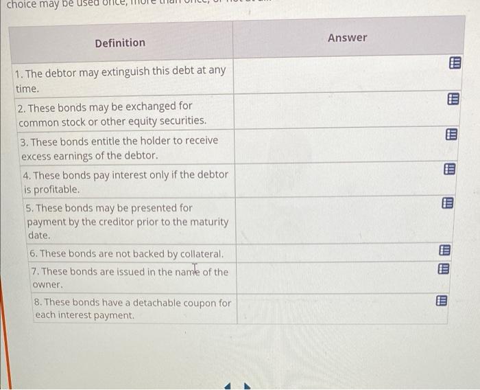 choice may be used !! Definition 1. The debtor may extinguish this