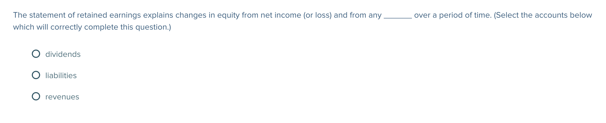 The statement of retained earnings explains changes in equity from net income