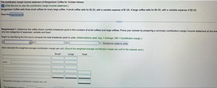 5 Less variable expenses: 6 Cost of goods sold $ 33,500 7