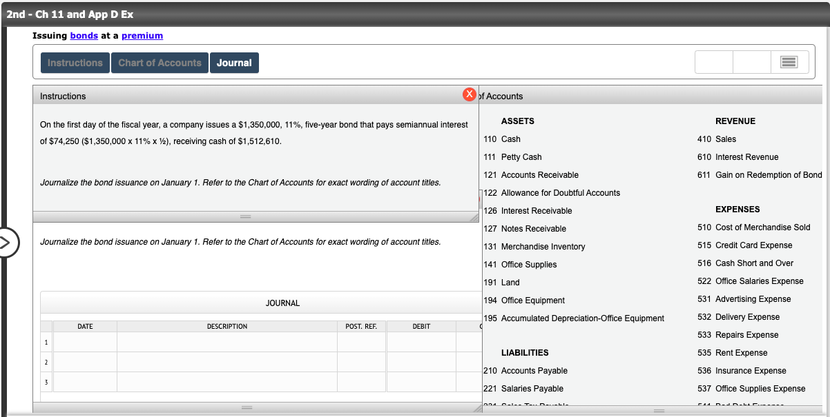 2nd - Ch 11 and App D Ex Issuing bonds at a