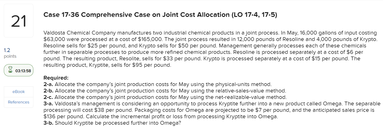 Case 17-36 Comprehensive Case on Joint Cost Allocation (LO 17-4, 17-5) 21