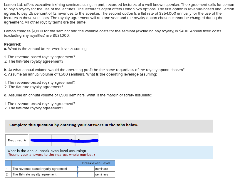 Lemon Ltd. offers executive training seminars using, in part, recorded lectures of