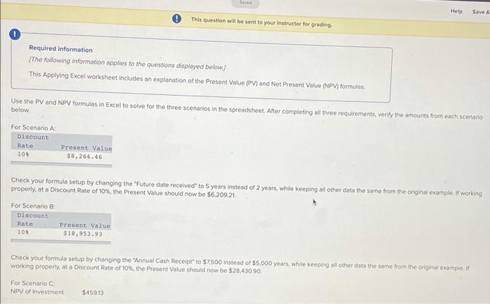 Help Save & This question will be sent to your instructor for