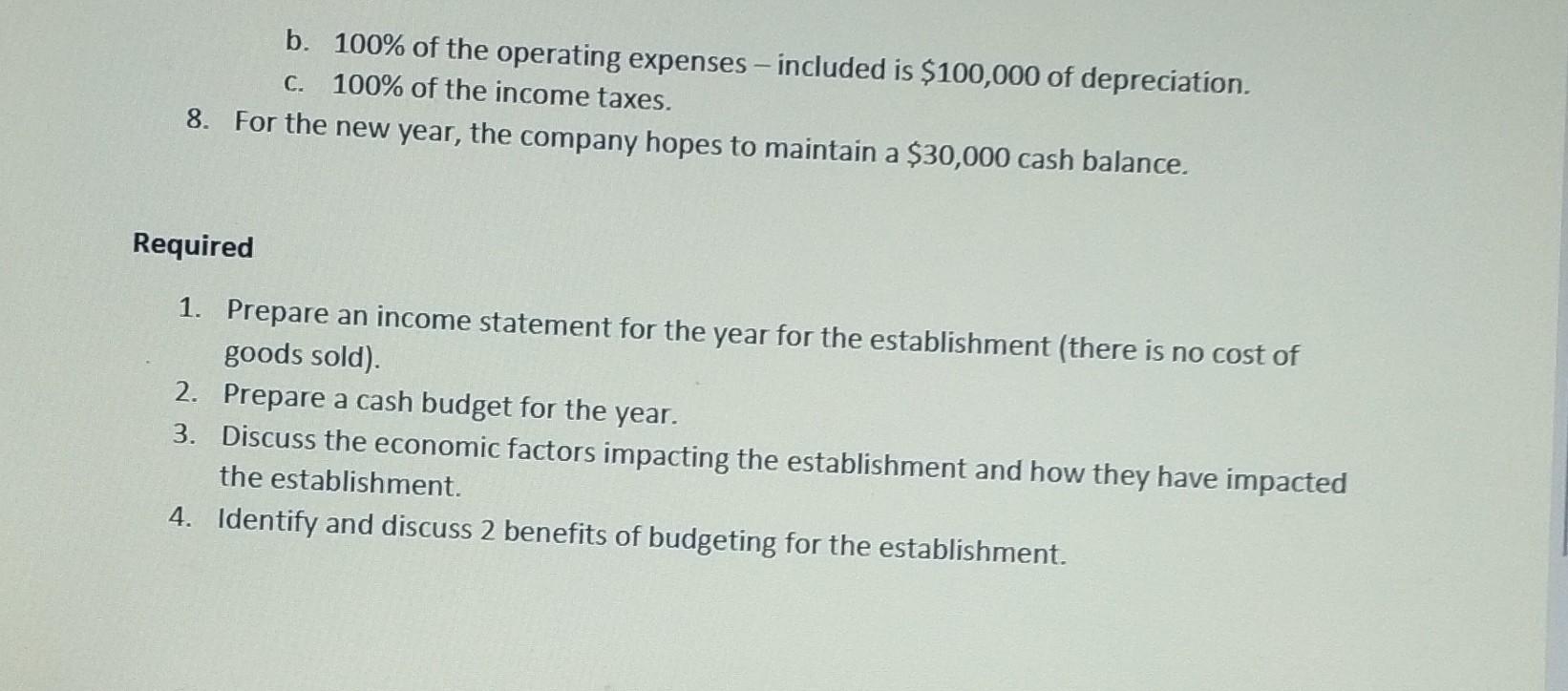 of outdoor and leisure activities for guests. Market research shows guests in