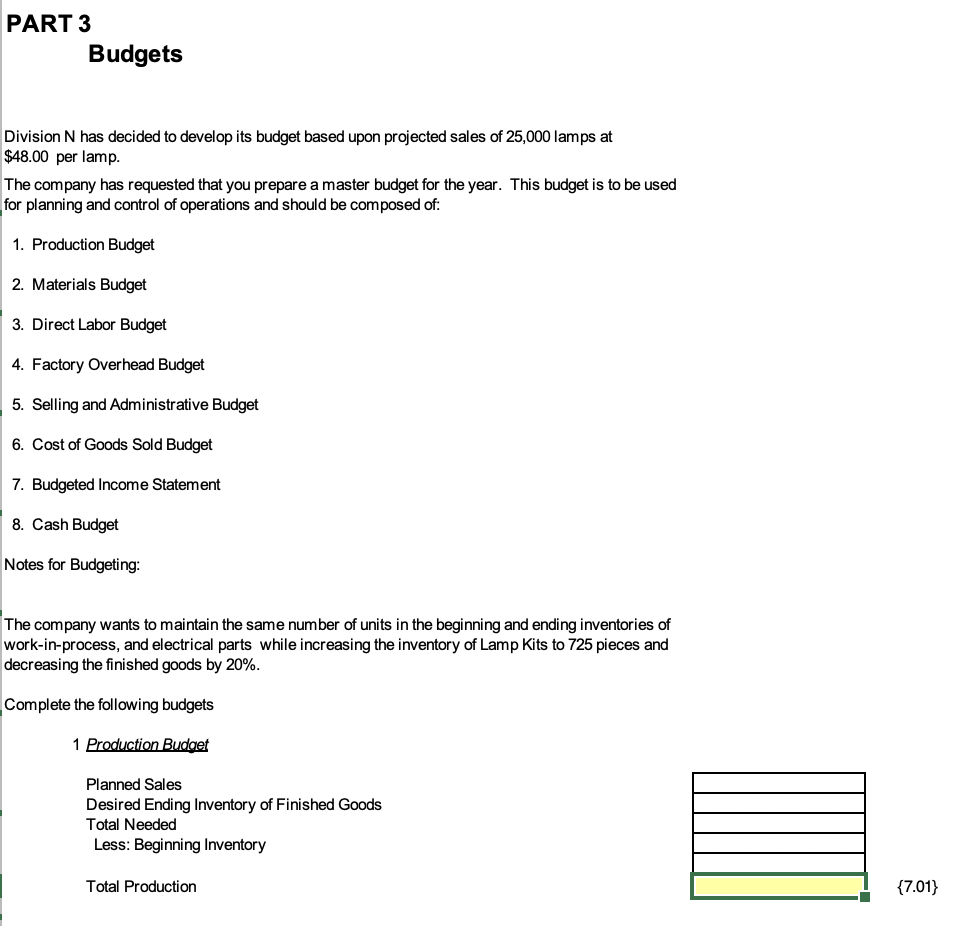 lamp (based on normal capacity of 25,000 lamps) $30.0000000 per lamp Expected