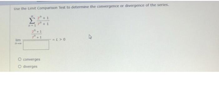 Use the Limit Comparison Test to determine the convergence or divergence of
