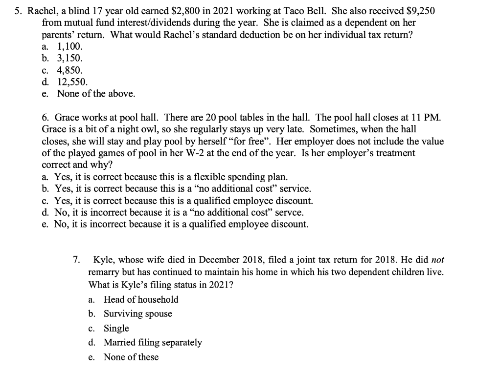 the current year as follows: Walker (a son) Fran (a daughter) Samantha