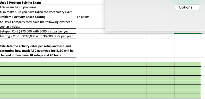Unit 2 Problem Solving Exam This exam has 5 problems Also make