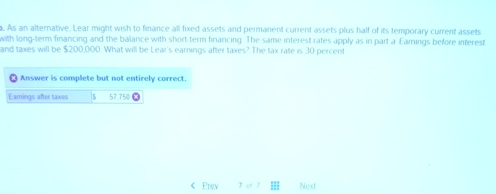 assets, $350,000 of which are considered permanent current assets. In addition, the