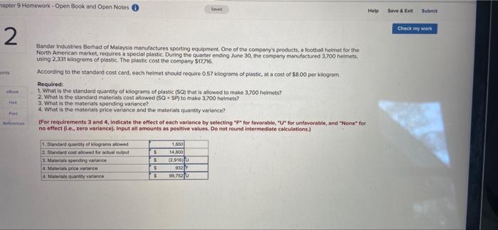 mapter 9 Homework- Open Book and Open Notes 2 Saved Rock Pret