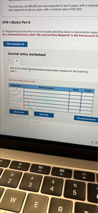 year Young Company bought machinery, shelving and a fut. The nacherry y