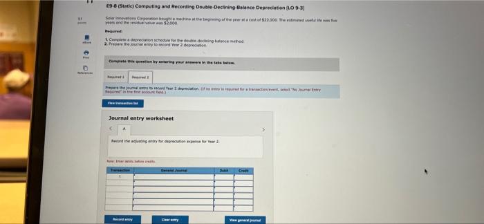 Innovations Corporation bought a machine at the beginning of the year at
