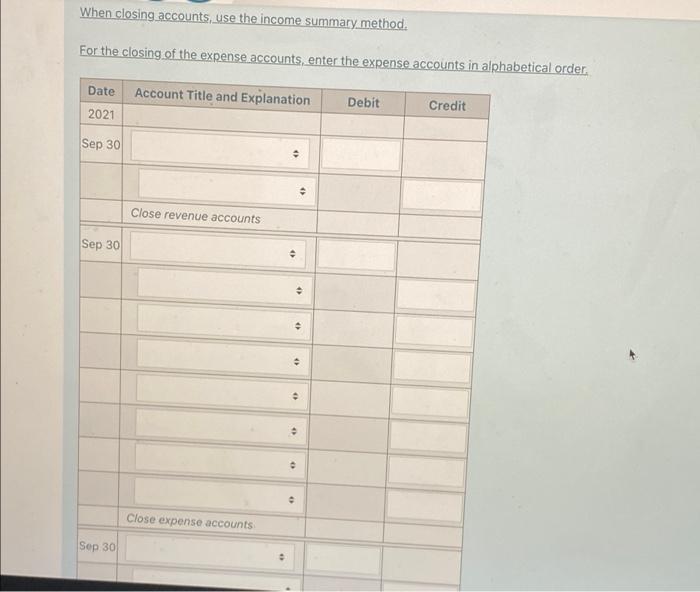 for the month of September. Ester's Custom Event Planning Adjusted Trial Balance