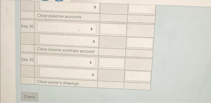 September 30, 2021 Account Titles DR CR Cash $8,140 Accounts Receivable $2,230