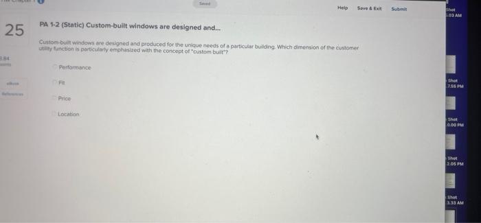 Saved 25 PA 1-2 (Static) Custom-built windows are designed and... 84 Help