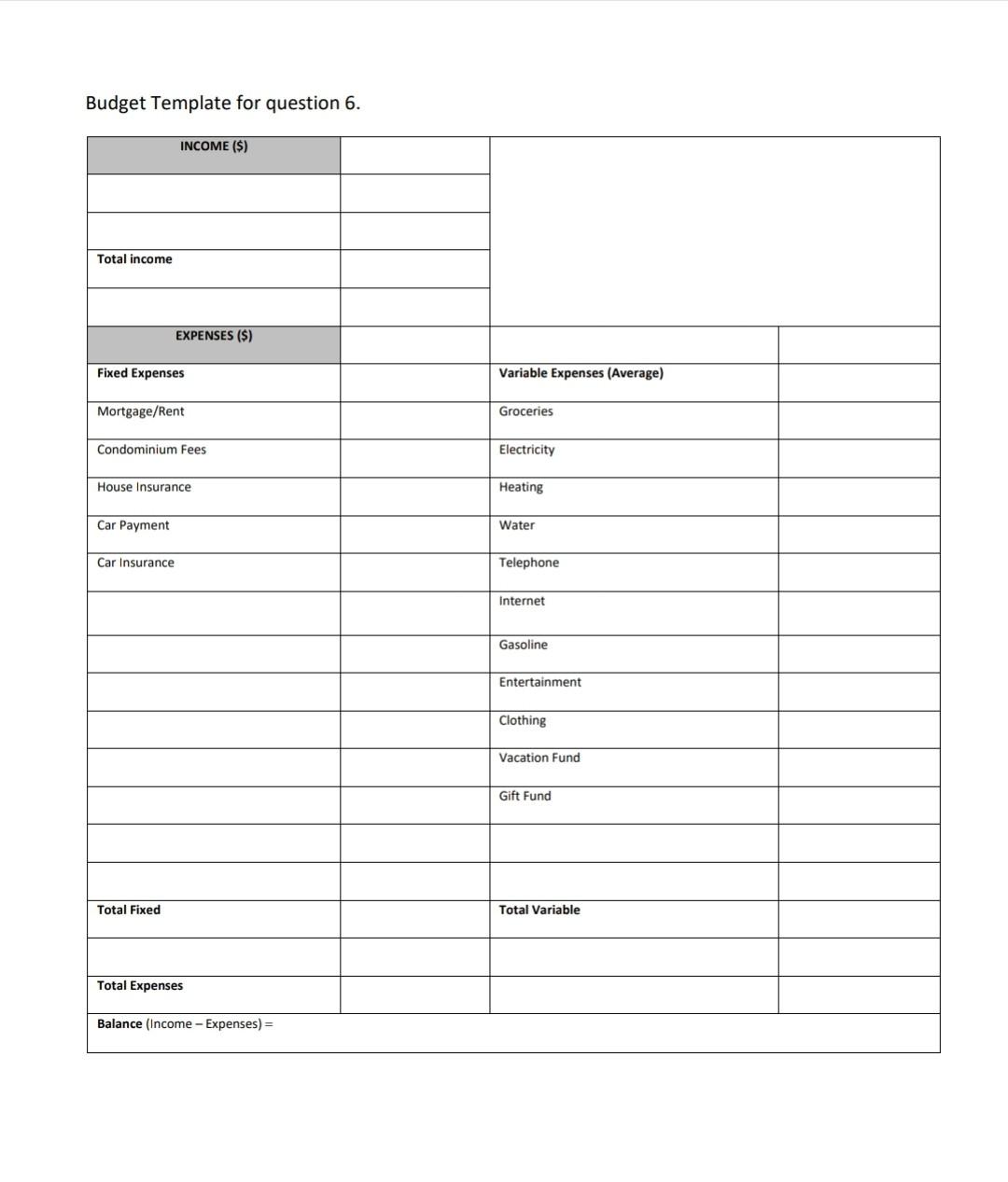 evenings and earns approximate $100 per night. He rents a one-bedroom apartment