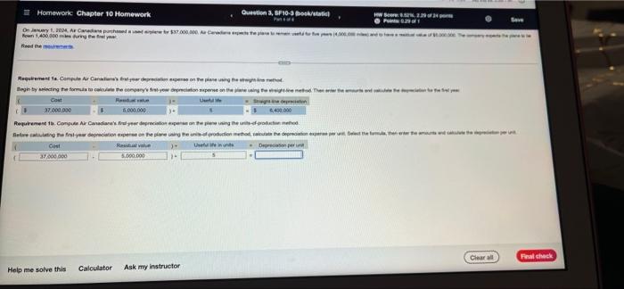 Homework Chapter 10 Homework Question 3, SF10-3 book/static On January 1, 2024,