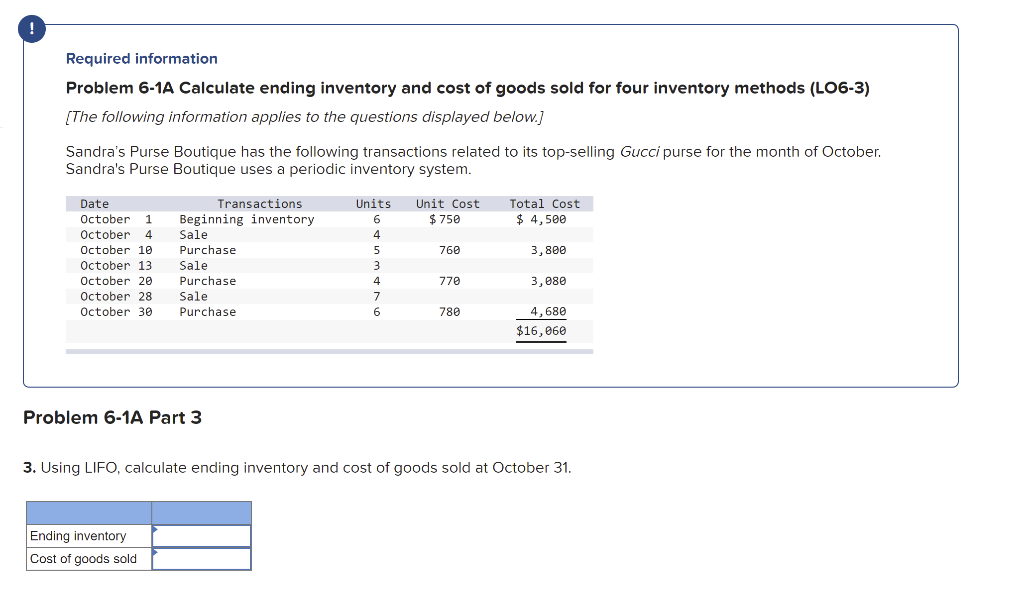 questions displayed below.] Sandra's Purse Boutique has the following transactions related to