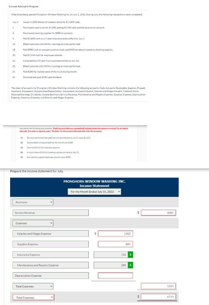 Current Attempt in Progress Mike Greenberg opened Pronghorn Window Washing Inc. on