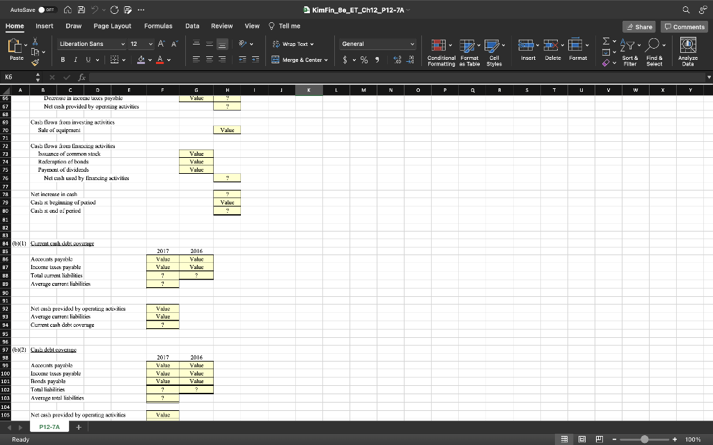Text Merge & Center K6 A B C D E F G