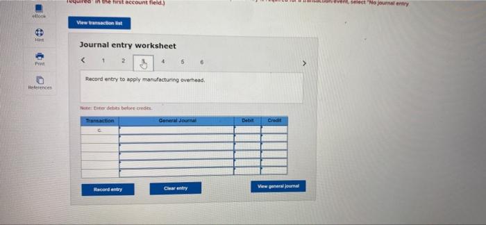 Direct labor costs incurred. Molding Department, $16,300, and Firing Department, $5,000. c.