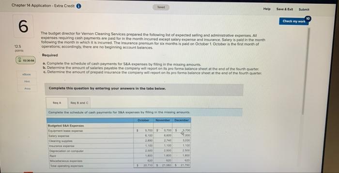 Chapter 14 Application-Extra Credit 6 Saved Help Save & Exit Submit Check