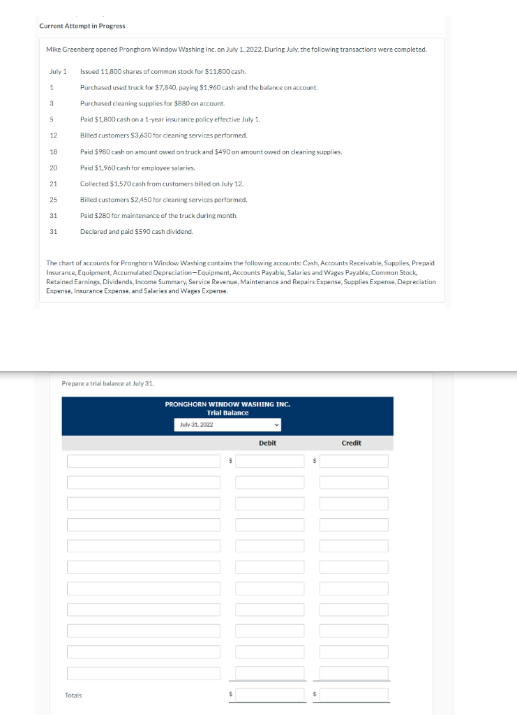 Current Attempt in Progress Mike Greenberg opened Pronghorn Window Washing Inc. on