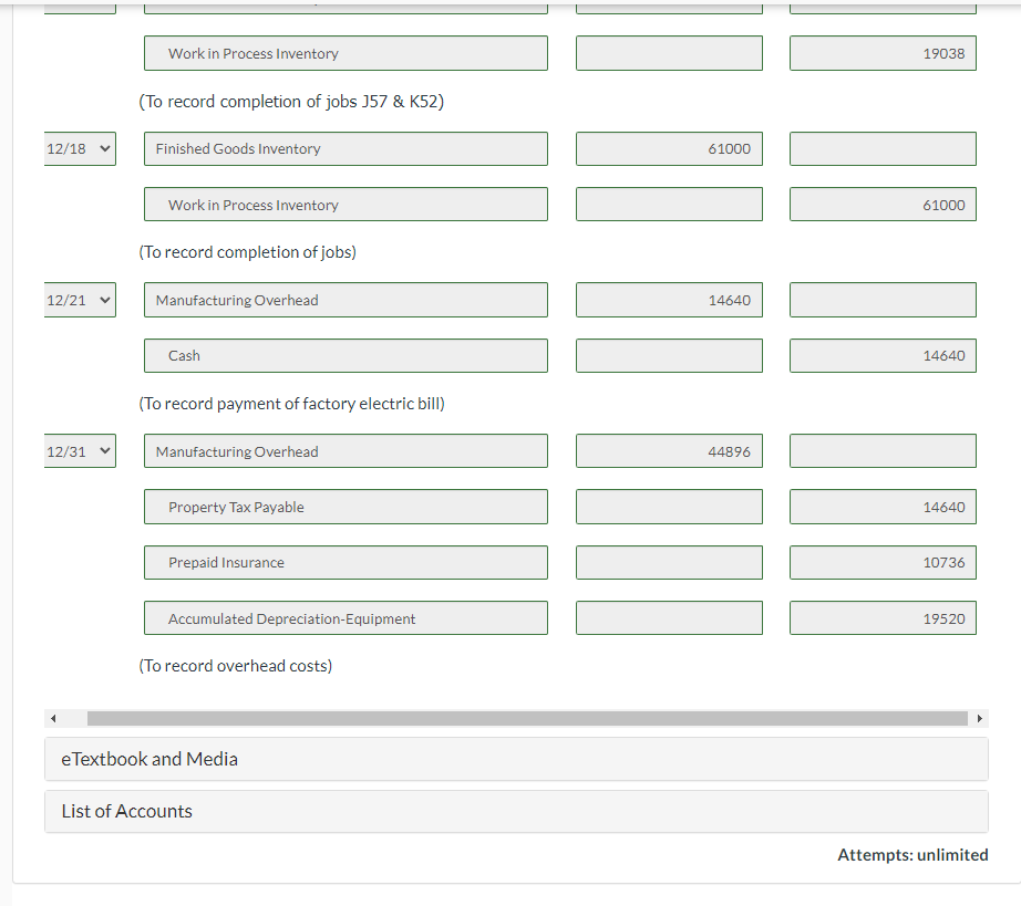 to meet the specifications of the project. Using a job cost system