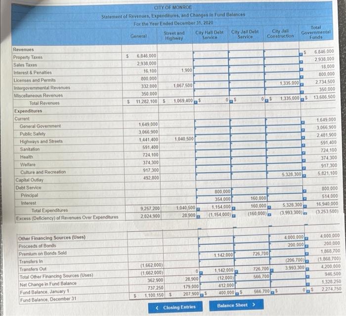 Revenues, Expenses, and Changes in Fund Net Position from Section 6-C (Please