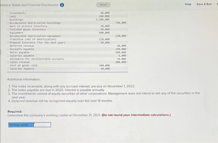 at December 31, 2021. Account Title Cash and cash equivalents Accounts receivable
