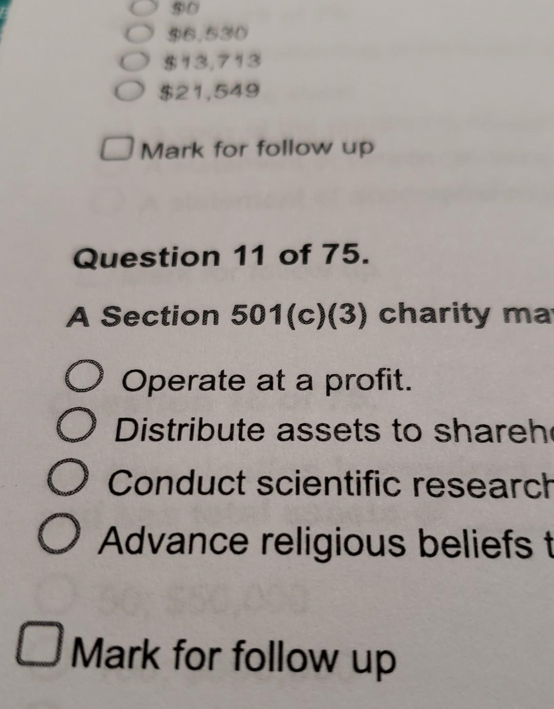 Analyst Certification Question 9 of 75. The IRS annual reporting document, Form