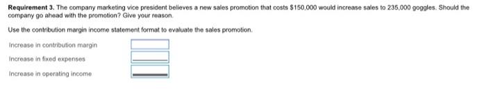 per unit ...... $ Fixed manufacturing overhead Fixed operating expenses Number of
