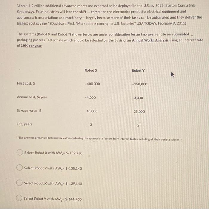 "About 1.2 million additional advanced robots are expected to be deployed in