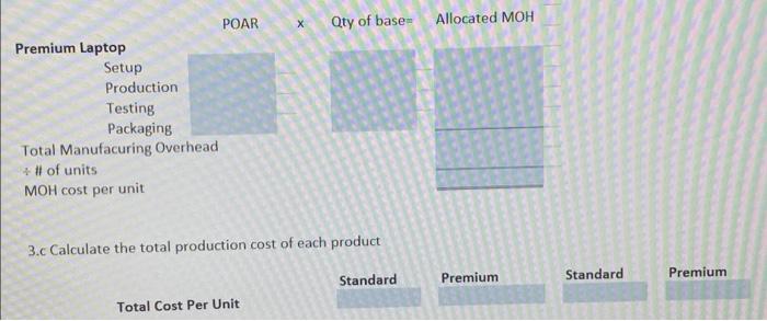 analyze what the impact would be on the cost of each product