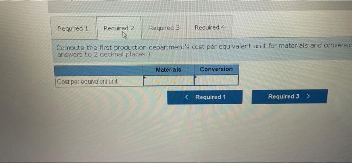 production departments. All of the material that is used in the first