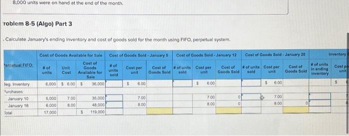following information applies to the questions displayed below.] Ferris Company began January