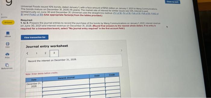 Wang Communications The bonds mature on December 31, 2035 (15 years). The