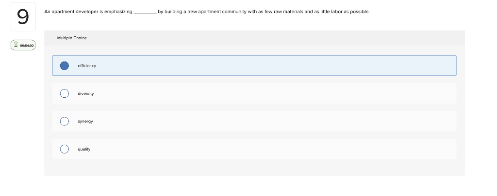 9 An apartment developer is emphasizing. by building a new apartment community