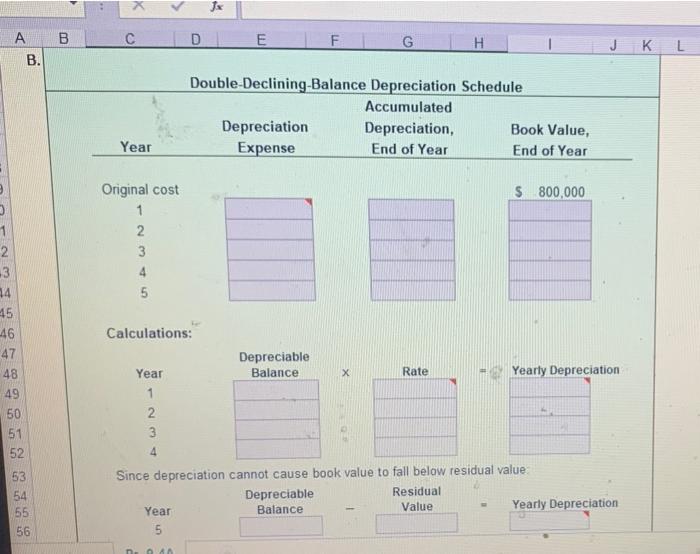 and a residual value of $9,000. The equipment was used for 7,500