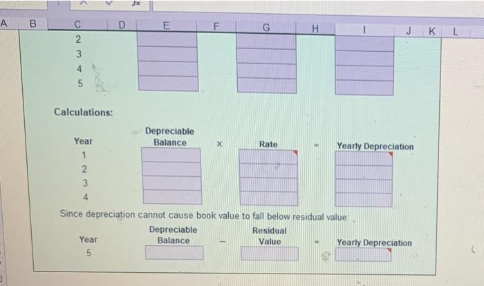 hours during Year 1, 5,500 hours in Year 2, 4,000 hours in